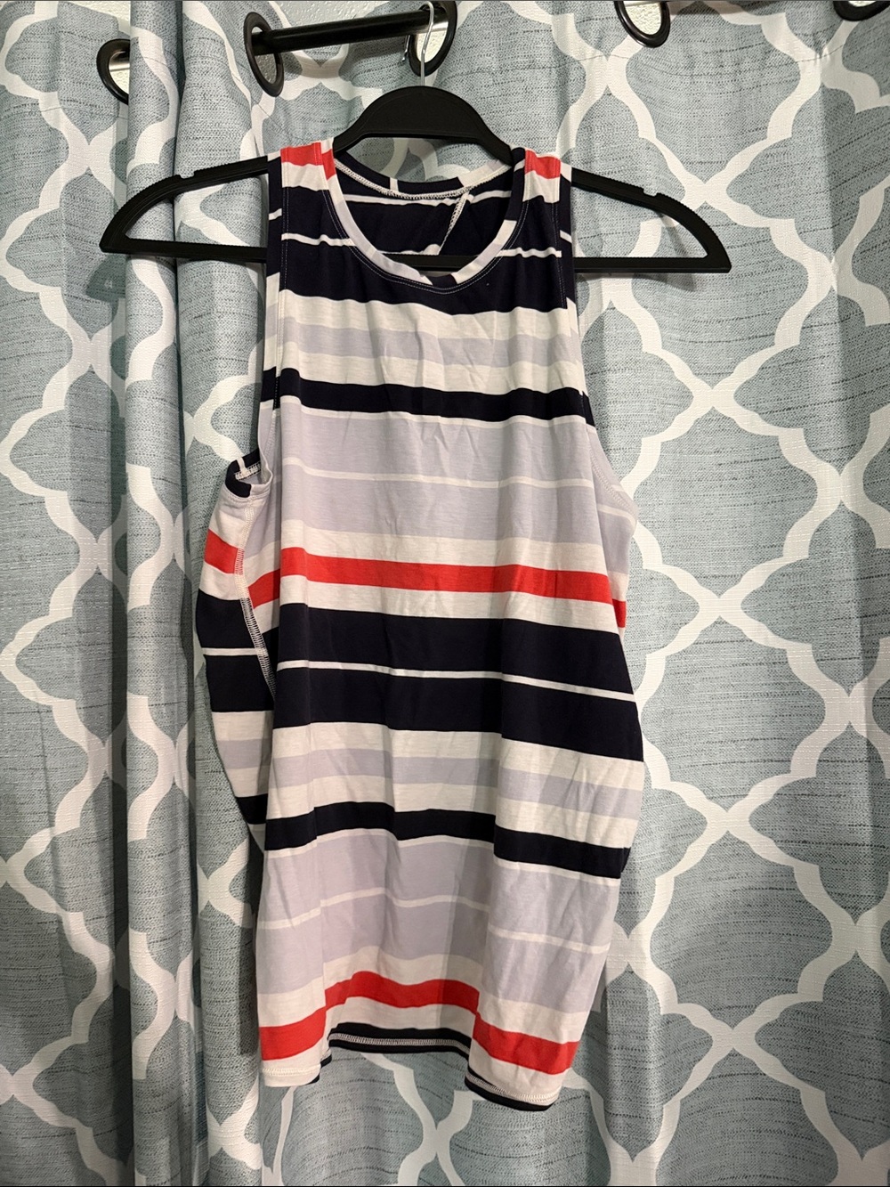 All Tied Up lululemon athletica Striped Tie Back Tank Top in Navy, White & Red